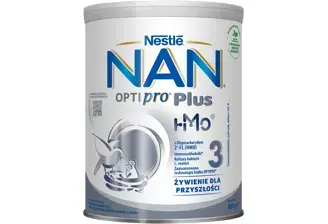 NAN OPTIPRO®️ Plus 3 HMO opakowanie produktu na bazie mleka NAN OPTIPRO®️ Plus 3 HMO